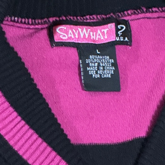 Say What Women's V-Neck Short Sleeve Sweater Dress - Picture 12 of 13